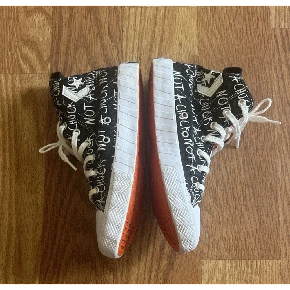 Converse Not a Chuck Kids' High-Top Sneakers with Orange Accents Size 3 Preowned